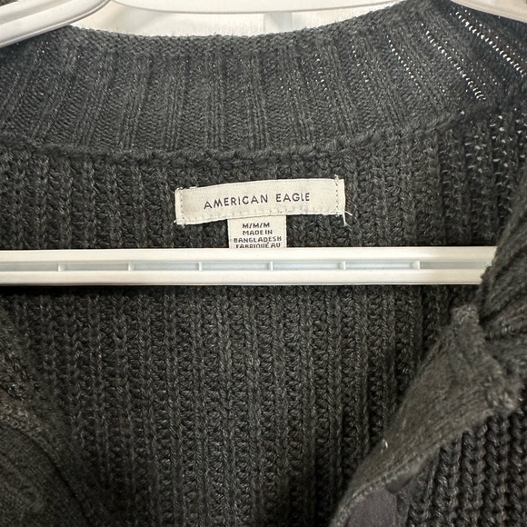 American eagle grey/green crop knit sweater - Picture 3 of 3